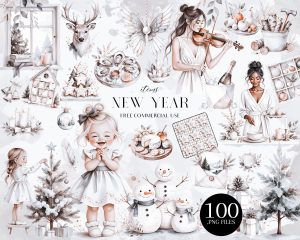 New Year Clipart Set New Year Clipart Set