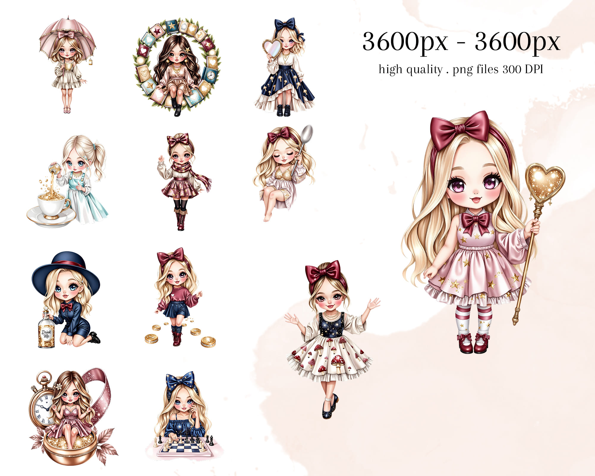 Magic Girls of Wonderland Clipart Magic Girls of Wonderland Clipart - Image 4