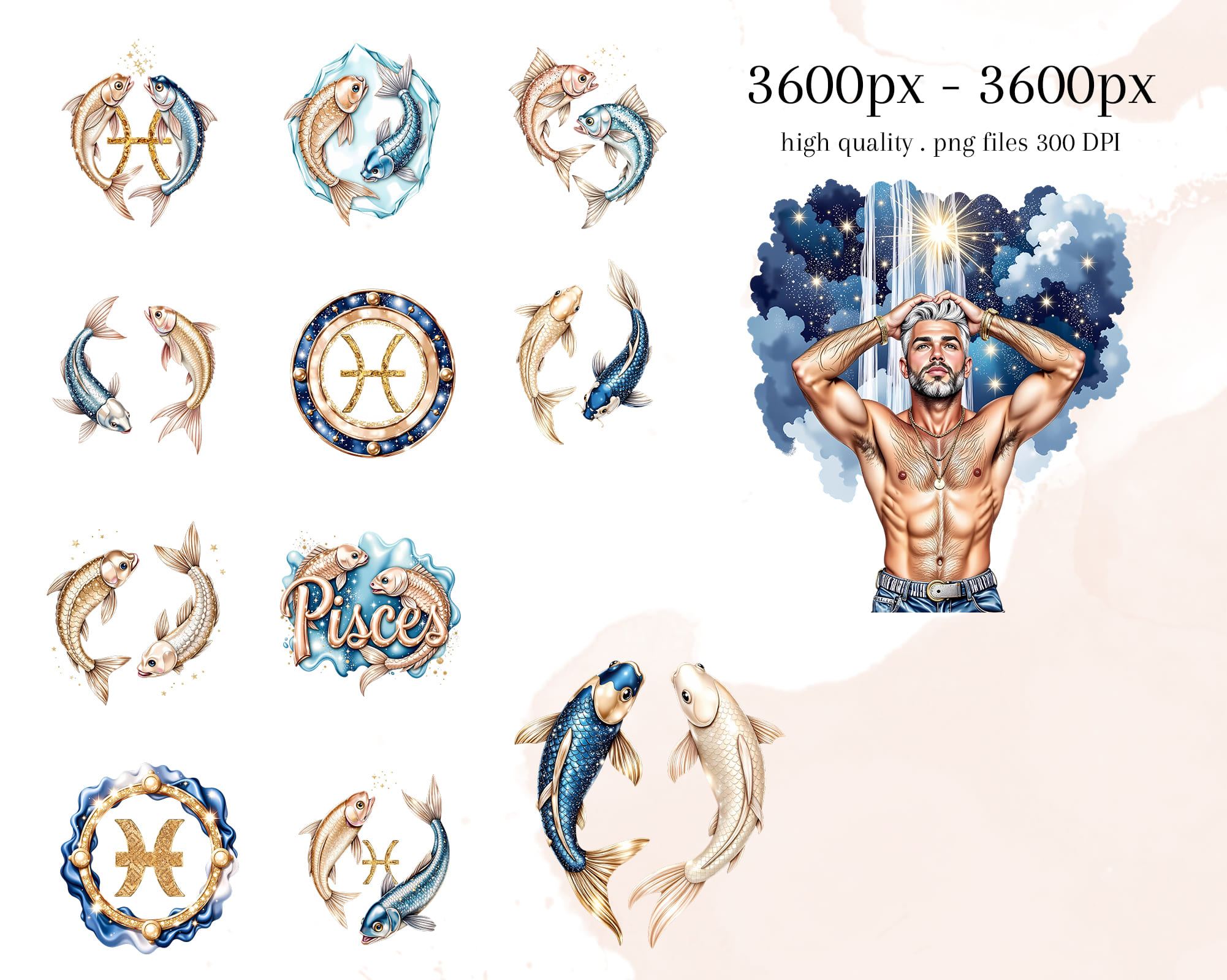 Pisces Zodiac Clipart Pisces Zodiac Clipart - Image 4