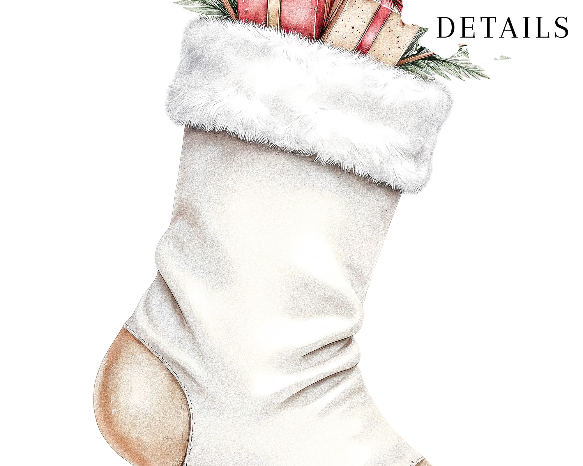 Watercolor Vintage Christmas Clipart Set Watercolor Vintage Christmas Clipart Set - Image 9