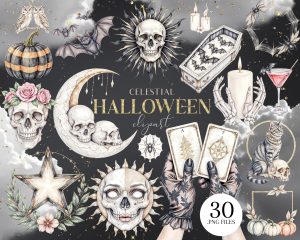 Celestial Halloween Clipart