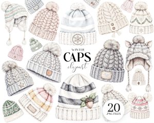 Winter Hats Clipart