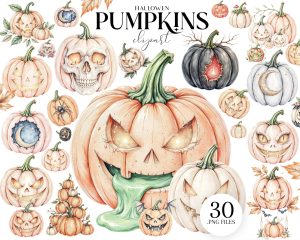 Halloween Pumpkins Clipart