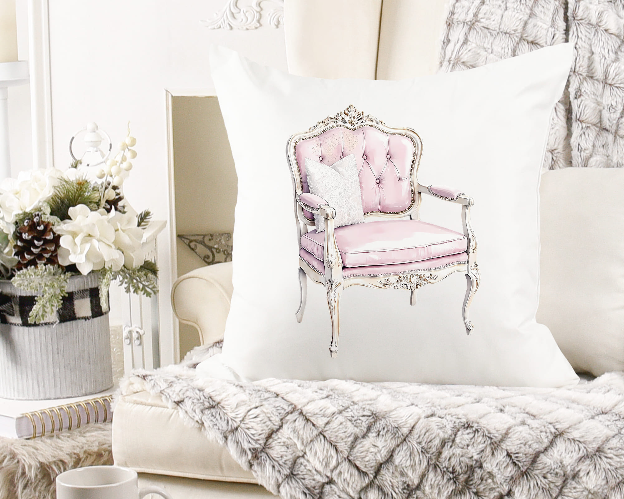 Vintage Bedroom Clipart Vintage Bedroom Clipart - Image 6