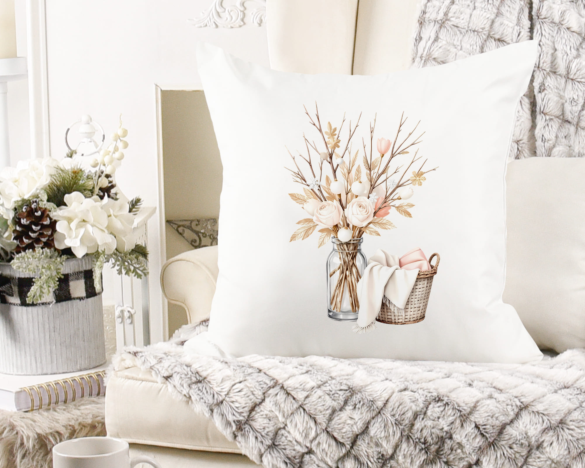 Soft Pastel Winter Home Clipart Soft Pastel Winter Home Clipart - Image 7