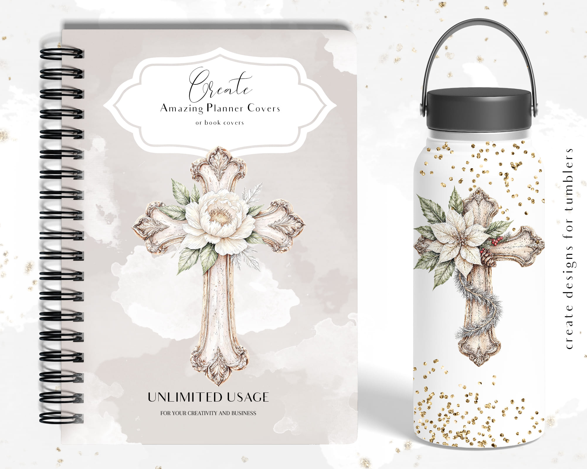 Vintage Cross Clipart Vintage Cross Clipart - Image 5