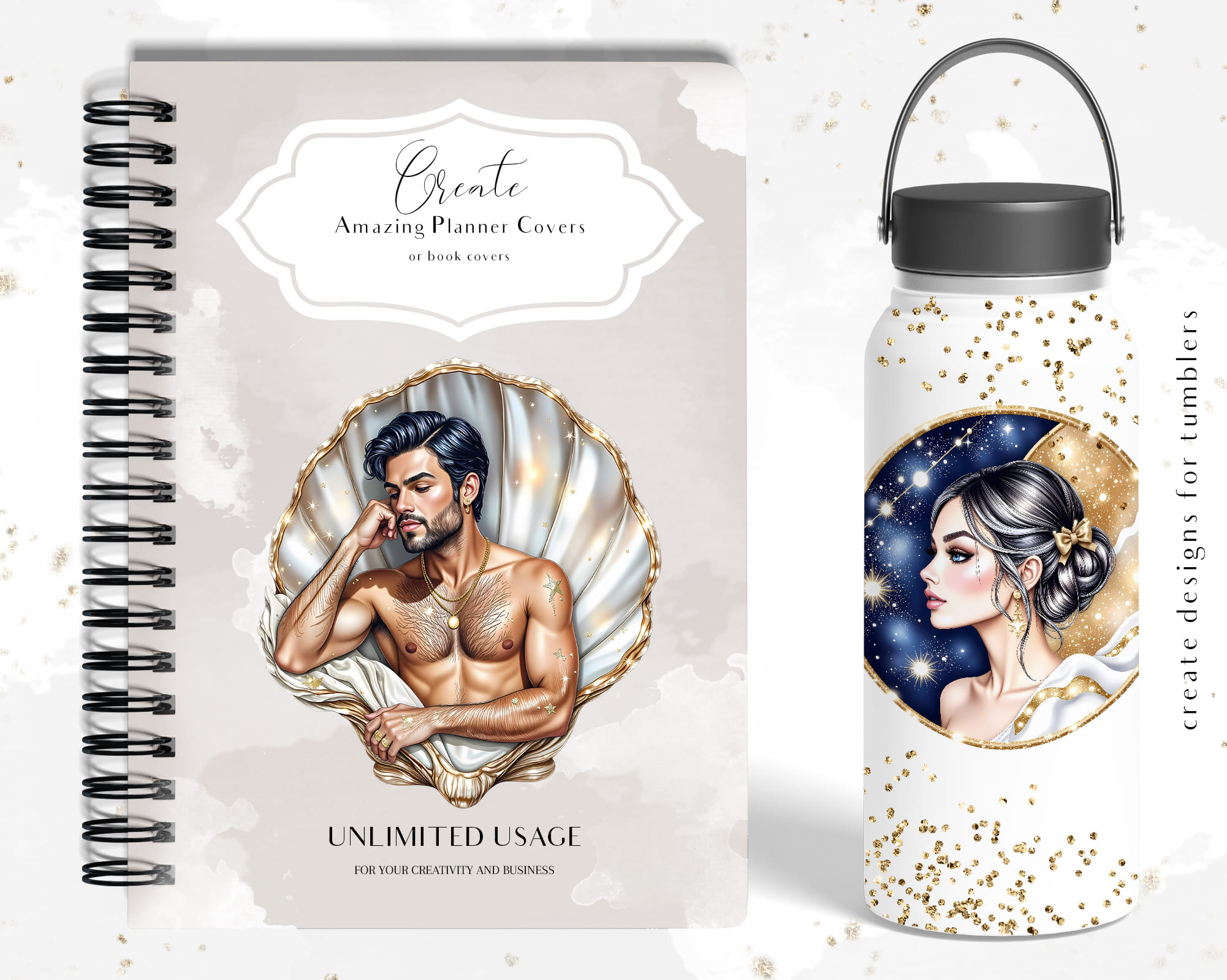 Cancer Zodiac Clipart Set Cancer Zodiac Clipart Set - Image 6