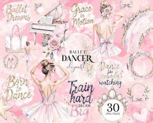 Ballet Dancer Clipart Set