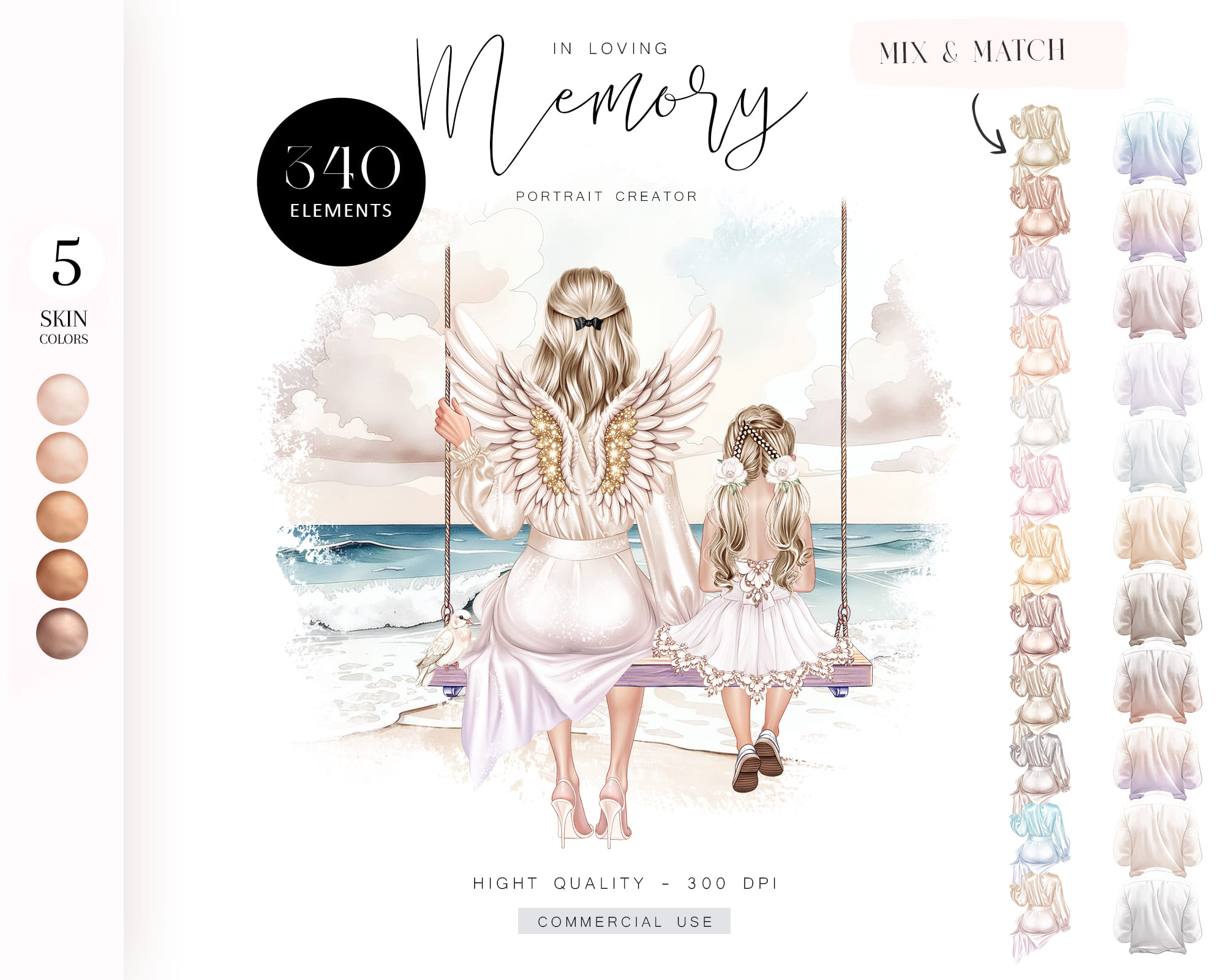 In Loving Memory Portrait Creator, Angel Mom Clipart In Loving Memory Portrait Creator, Angel Mom Clipart