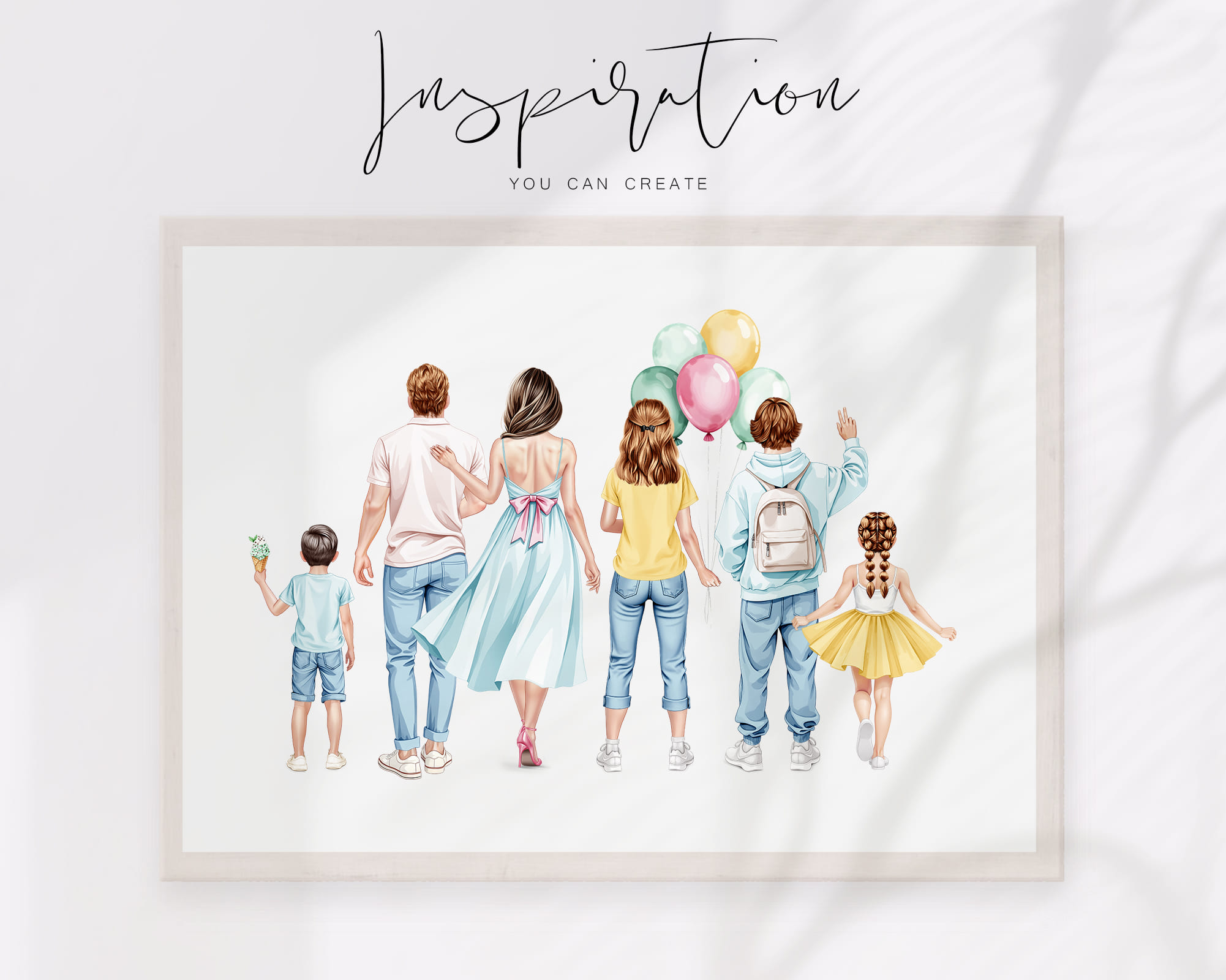 Summer Family Portrait Creator, Personalized Family Clipart Summer Family Portrait Creator, Personalized Family Clipart - Image 7